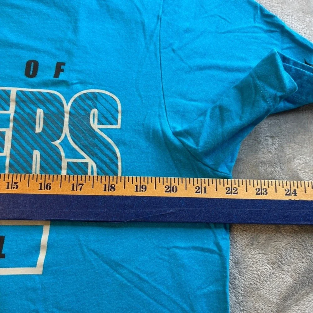 Nike Carolina Panthers Football Logo T-Shirt‎ Mens Sz Large Blue NFL Graphic Tee